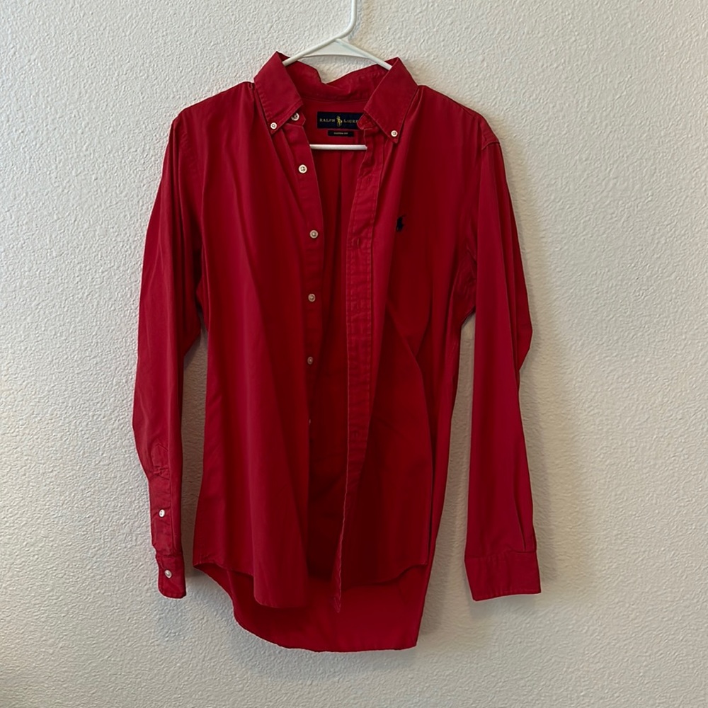 Red Polo Button Down